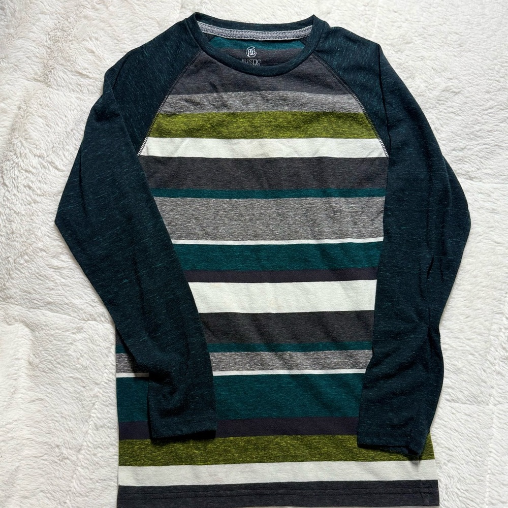 Men's Multi-Striped Long Sleeve Shirt Sz Small